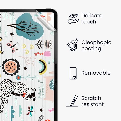 kwmobile Paper Feel Screen Protector Compatible with Apple iPad Pro 13" (2024) - Fingerprint Scratch Resistant - Paper Like for Writing and Sketching in Saudi Arabia