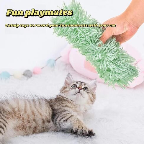 Cat Toys, Catnip Toys for Indoor Cats - 6Pcs Bite Resistant with Different Shapes Catnip Toy for Cats Chew Toy in Saudi Arabia