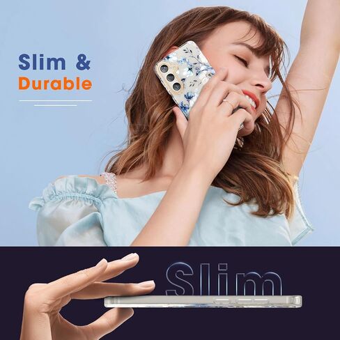 MILPROX Case for Samsung Galaxy S25 Plus - Slim Fit Floral S-25 Plus Cover, Elegant Feminine Flower Design, Ultra-Thin Anti-Yellowing Protective Cute Shell for Women and Girls, (Blossom) in Saudi Arabia