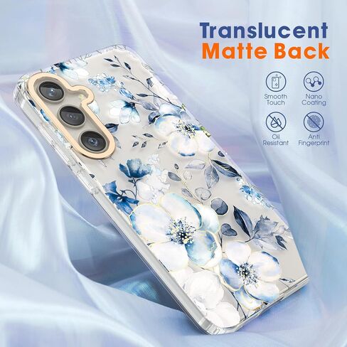 MILPROX Case for Samsung Galaxy S25 Plus - Slim Fit Floral S-25 Plus Cover, Elegant Feminine Flower Design, Ultra-Thin Anti-Yellowing Protective Cute Shell for Women and Girls, (Blossom) in Saudi Arabia
