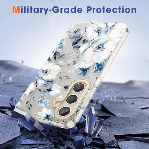 MILPROX Case for Samsung Galaxy S25 Plus - Slim Fit Floral S-25 Plus Cover, Elegant Feminine Flower Design, Ultra-Thin Anti-Yellowing Protective Cute Shell for Women and Girls, (Blossom) in Saudi Arabia