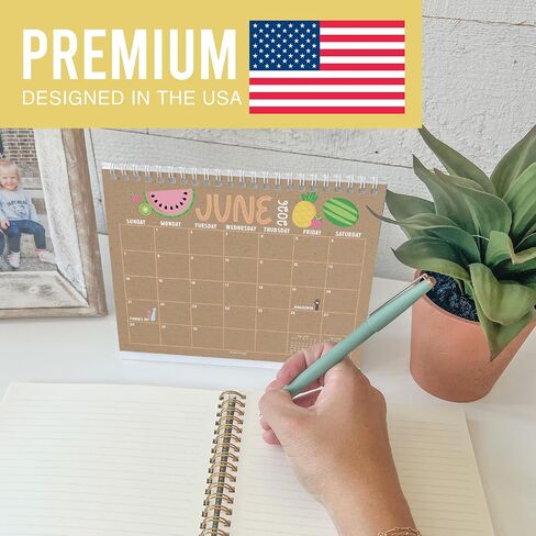 Small Desk Calendar 2025 – 18-Month Standing Flip Calendar for Desk, Compact Floral Desk Calendar 2025-2026, Mini Flip Desk Calendar for Office and Home in Saudi Arabia