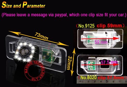 Waterproof Car Rear View Backup License Plate Light Camera 170 Degree Viewing Angle Night Vision for BMW X /1/3/5 Series E90 E91 E92 530I 530Li 320i 328i/X1 X3 X5 X6 M3 M1 E39 E46 E91 E88 E53 in Kuwait