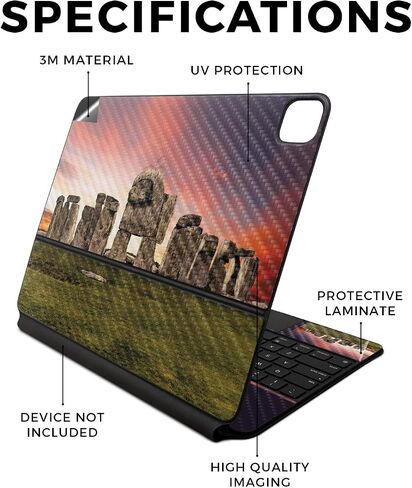 Carbon Fiber Skin Compatible with Apple Magic Keyboard for iPad Air 13-inch (M2) 2024 - Imposter - Premium 3M Vinyl Protective Wrap Decal Cover - Easy to Apply | Crafted in The USA by MightySkins in Saudi Arabia