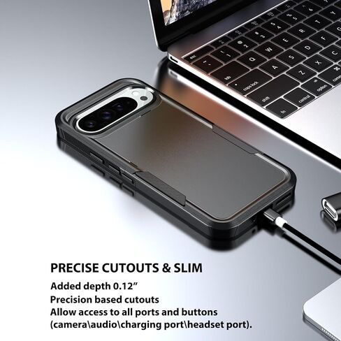 حافظة لهاتف Google Pixel 9 Pro XL مع واقي شاشة عالي الدقة وشديد التحمل لكامل الجسم ومقاوم للصدمات من الدرجة العسكرية (أخضر نعناعي) in Saudi Arabia