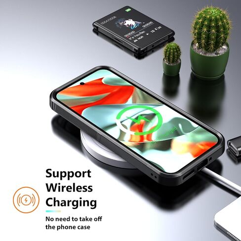 حافظة لهاتف Google Pixel 9 Pro XL مع واقي شاشة عالي الدقة وشديد التحمل لكامل الجسم ومقاوم للصدمات من الدرجة العسكرية (أخضر نعناعي) in Saudi Arabia