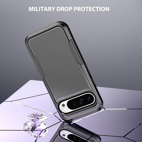 حافظة لهاتف Google Pixel 9 Pro XL مع واقي شاشة عالي الدقة وشديد التحمل لكامل الجسم ومقاوم للصدمات من الدرجة العسكرية (أخضر نعناعي) in Saudi Arabia