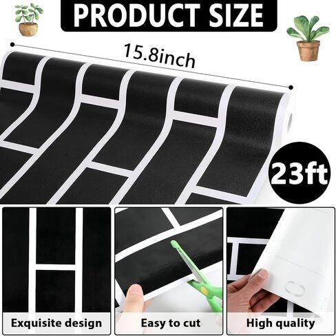 Christmas Red Brick Bulletin Board Roll Plastic Bulletin Board Roll 15.75inch x 23ft Peel and Stick Fade Resistant Anti Wrinkle Bulletin Board Roll for Classroom Wrap Supply Christmas Wall Decoration in Saudi Arabia