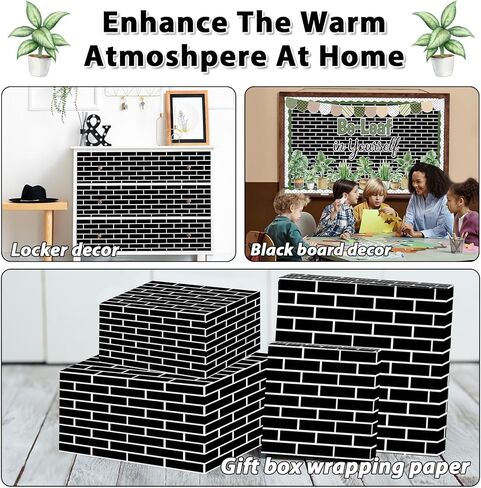 Christmas Red Brick Bulletin Board Roll Plastic Bulletin Board Roll 15.75inch x 23ft Peel and Stick Fade Resistant Anti Wrinkle Bulletin Board Roll for Classroom Wrap Supply Christmas Wall Decoration in Saudi Arabia