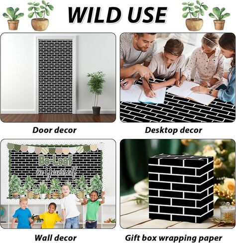Christmas Red Brick Bulletin Board Roll Plastic Bulletin Board Roll 15.75inch x 23ft Peel and Stick Fade Resistant Anti Wrinkle Bulletin Board Roll for Classroom Wrap Supply Christmas Wall Decoration in Saudi Arabia
