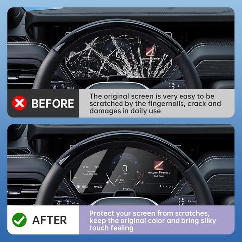 LUWU 2025 GMC Yukon Screen Protector Compatible with 2025 GMC Yukon Interior Accessories AT4/AT4 Ultimate/Denali/Denali Ultimate Screen Protector Dashboard Nano Touchscreen 11Inch 2PCS in Saudi Arabia