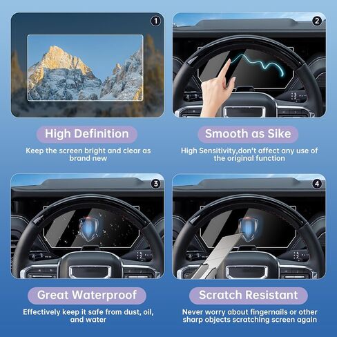 LUWU 2025 GMC Yukon Screen Protector Compatible with 2025 GMC Yukon Interior Accessories AT4/AT4 Ultimate/Denali/Denali Ultimate Screen Protector Dashboard Nano Touchscreen 11Inch 2PCS in Saudi Arabia