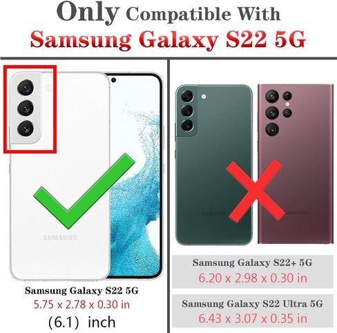 for Galaxy S22 Case with Screen Protection: Heavy Duty Protective Shockproof and Scratch Proof Cell Phone case for Samsung Galaxy S22-Black in Kuwait