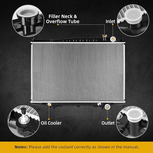 DWVO Radiator Complete Radiator Compatible with 2002-2006 Altima Compatible with 2004-2006 Maxima 3.5L V6 in Kuwait
