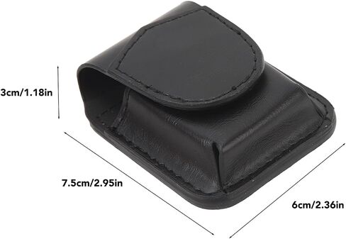 Acogedor Lighter Holder with Pocket Belt Loop, PU Leather Lighter Pouch Holder Case, Anti Scratch Protective Storage Case (Black) in Saudi Arabia