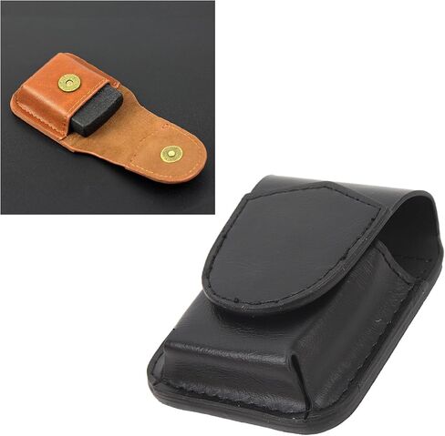 Acogedor Lighter Holder with Pocket Belt Loop, PU Leather Lighter Pouch Holder Case, Anti Scratch Protective Storage Case (Black) in Saudi Arabia