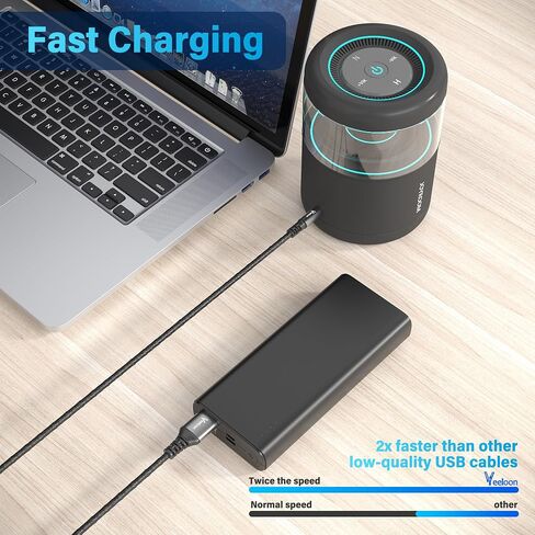 DC Charging Cable 2.5mm 2 FT-2 Pack，USB A to DC 17mm x 2.5mm Charger Fast Charging Cord，Durable Braided 5V 150mA Pin Wire Replacement Cable for Messager, Toys in Saudi Arabia