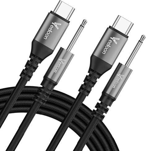 DC Charging Cable 2.5mm 2 FT-2 Pack，USB A to DC 17mm x 2.5mm Charger Fast Charging Cord，Durable Braided 5V 150mA Pin Wire Replacement Cable for Messager, Toys in Saudi Arabia