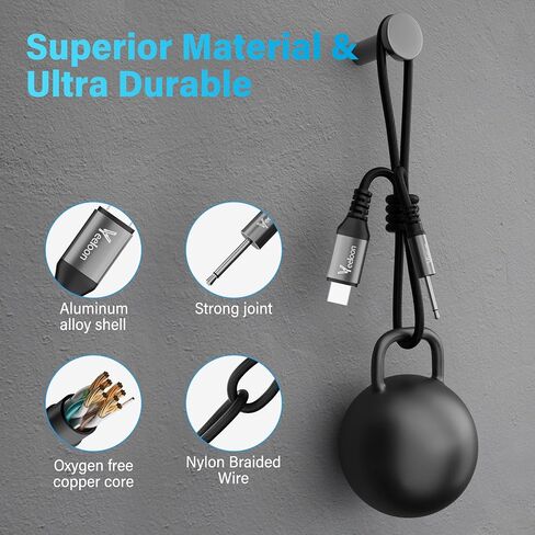 DC Charging Cable 2.5mm 2 FT-2 Pack，USB A to DC 17mm x 2.5mm Charger Fast Charging Cord，Durable Braided 5V 150mA Pin Wire Replacement Cable for Messager, Toys in Saudi Arabia