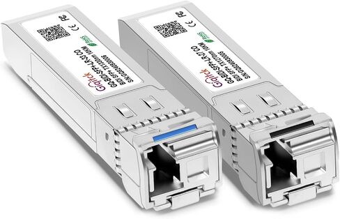 1 Pair 10GBASE-BX10-UD BiDi SFP+ Module, TX 1270nm/1330nm, RX 1330nm/1270nm, 10km DOM Simplex LC/UPC SMF Optical Transceiver Networking Mini Gbic for Extreme 10GB-BX10-U/ 10GB-BX10-D in Kuwait