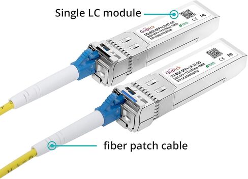 1 Pair 10GBASE-BX10-UD BiDi SFP+ Module, TX 1270nm/1330nm, RX 1330nm/1270nm, 10km DOM Simplex LC/UPC SMF Optical Transceiver Networking Mini Gbic for Extreme 10GB-BX10-U/ 10GB-BX10-D in Kuwait