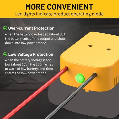 for Starlink Mini DC Power Cable Compatible with Dewalt 20V Battery 10FT, Power Wheel Adapter with Switch Direct to Starlink Mini DC Power Cable, Small and Portable Kit in Saudi Arabia