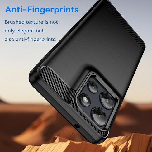 for Moto G Power 2025 Case: with Screen Protector Shock-Absorption Flexible TPU Rubber Protective Cover for Moto G Power 5G 2025 Phone Case(Black) in Saudi Arabia