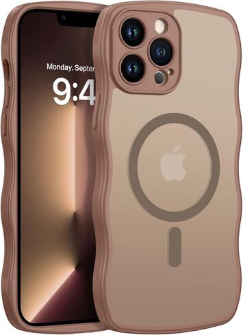 Bentoben لحالة iPhone 13 Pro Magnetic ، [متوافق مع Magsafe] [تصميم إطار الموجة المجعد] غير قابلة للانزلاق أسهل قبضة الصدمات الواقية من الغطاء الهاتفي لطيف لـ iPhone 13 Pro 6.1 "، Desert Titanium in Saudi Arabia
