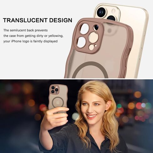 Bentoben لحالة iPhone 13 Pro Magnetic ، [متوافق مع Magsafe] [تصميم إطار الموجة المجعد] غير قابلة للانزلاق أسهل قبضة الصدمات الواقية من الغطاء الهاتفي لطيف لـ iPhone 13 Pro 6.1 "، Desert Titanium in Saudi Arabia