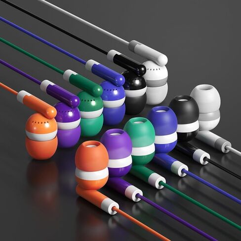 Earbud Headphones Bulk 12 Pack Multicolored Wired Earphones SPT-12MX Individually Wrapped Ear Buds Muti Packs for Kids School Classroom Students in Saudi Arabia