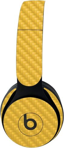 Mayyskins Carbon Carbon Skin for Beats Solo Pro Wireless Headons - الأصفر الصلب | واقي ، دائم من ألياف الكربون المحكم | من السهل تطبيق الأنماط وإزالتها وتغييرها | صنع في الولايات المتحدة in Kuwait