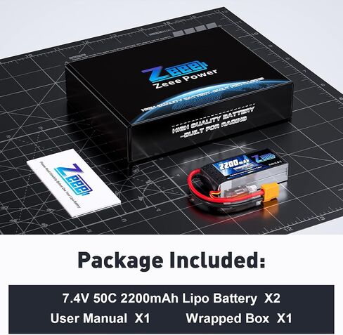 Zeee 2S 2200mAh Shorty Lipo Battery 7.4V 50C RC Battery with XT60 Connector Soft Pack for 1/16 Slash RC Car RC Truck RC Helicopter Airplane Quadcopter Drone RC Boat Racing Models in Saudi Arabia