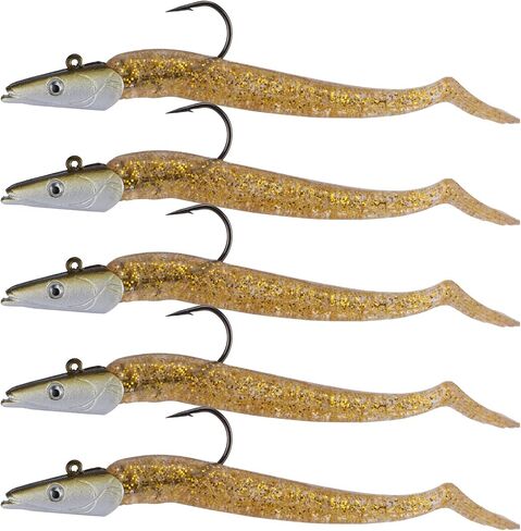 Goture Soft Fishing Lures jig Heads, Saltwater Freshwater Minnow Fishing Bait T Tail with jig Head, Fishing Lure Swim Shad Baits for Bass Fishing 5/15Pcs in Saudi Arabia