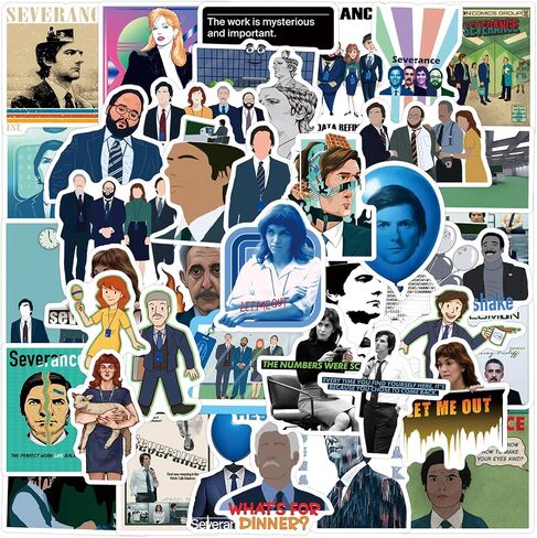 55PCS Severance TV Show Waterproof Stickers for Luggage, Skateboard, Water Bottle, Bicycle, Bumper & Snowboard - Durable Decorative Decals for DIY Crafts & Gifts (D) in Saudi Arabia