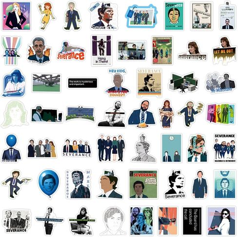 55PCS Severance TV Show Waterproof Stickers for Luggage, Skateboard, Water Bottle, Bicycle, Bumper & Snowboard - Durable Decorative Decals for DIY Crafts & Gifts (D) in Saudi Arabia
