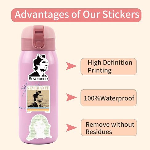 55PCS Severance TV Show Waterproof Stickers for Luggage, Skateboard, Water Bottle, Bicycle, Bumper & Snowboard - Durable Decorative Decals for DIY Crafts & Gifts (D) in Saudi Arabia