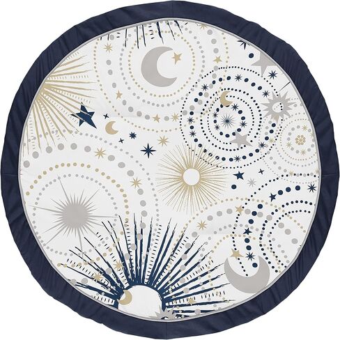 Sweet Jojo Designs Blush Pink, Gold and Grey Star and Moon Playmat Tummy Time Baby and Infant Play Mat for Celestial Collection in Saudi Arabia