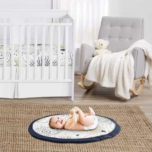 Sweet Jojo Designs Blush Pink, Gold and Grey Star and Moon Playmat Tummy Time Baby and Infant Play Mat for Celestial Collection in Saudi Arabia