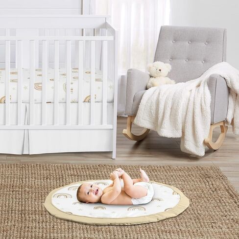 Sweet Jojo Designs Blush Pink, Gold and Grey Star and Moon Playmat Tummy Time Baby and Infant Play Mat for Celestial Collection in Saudi Arabia