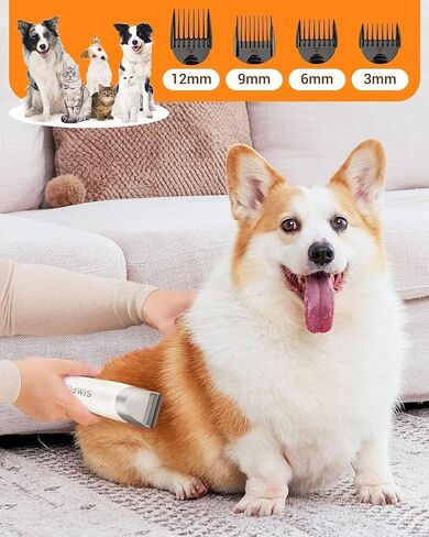 Dog Grooming Vacuum, 6 in 1 Pet Vacuum Kit with Large Capacity and 3 Suction Mode, Dog Hair Vacuum for Shedding Grooming (Off-White) in Saudi Arabia