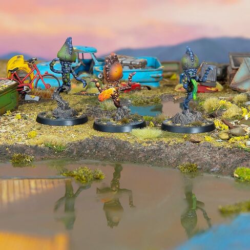 Modiphius Entertainment: Fallout: Miniatures - Zetans: Invaders from Beyond - 5 Resin Figures, Appalachia Wave, Unpainted & Unassembled, Licensed in Saudi Arabia