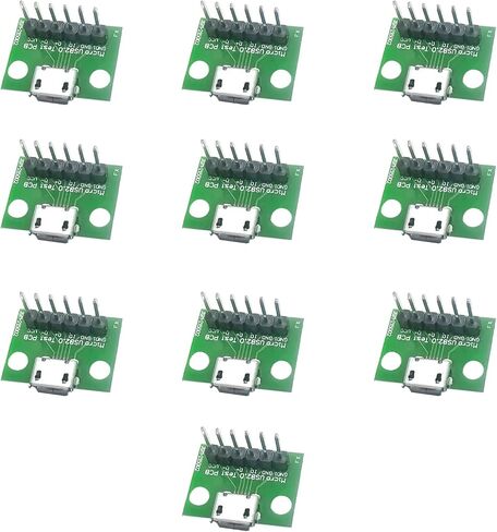 4Pack Micro USB 2.0 لوحة اختراق مقبس أنثى ، 2.54 ملم الملعب (0.1 بوصة) ، لوحة الاختراق Micro Micro لإمدادات الطاقة/اللوح DIY USB in Kuwait