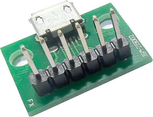 4Pack Micro USB 2.0 لوحة اختراق مقبس أنثى ، 2.54 ملم الملعب (0.1 بوصة) ، لوحة الاختراق Micro Micro لإمدادات الطاقة/اللوح DIY USB in Kuwait