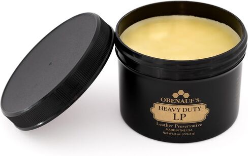 Obenauf's Heavy Duty LP Leather Preservative (4oz)- All Natural Beeswax Oil Conditioner- Rejuvenate Restore & Preserve Sunfaded or Cracked Boots Jackets Saddles Car Auto Upholstery Furniture- USA Made in Saudi Arabia