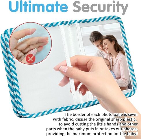 Baby Photo Book, My First Baby Photo Albums Holds 4x6" Pictures, Soft Photo Cloth Book with Safety Mirror Baby Shower Gifts Set(Rainbow) in Kuwait