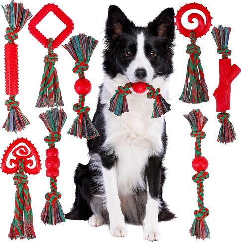 BINGPET 2 Pack Dog Rope Toy for Large and Medium Dogs,Heavy Duty Tug of War Dog Toy,100% Cotton Dog Chew Toys Dog Teething Toys,Nearly Indestructible Tough Rope Dog Toys for Aggressive Chewers in Saudi Arabia