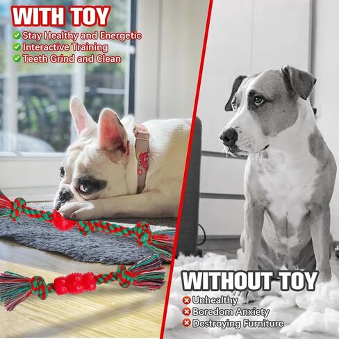 BINGPET 2 Pack Dog Rope Toy for Large and Medium Dogs,Heavy Duty Tug of War Dog Toy,100% Cotton Dog Chew Toys Dog Teething Toys,Nearly Indestructible Tough Rope Dog Toys for Aggressive Chewers in Saudi Arabia