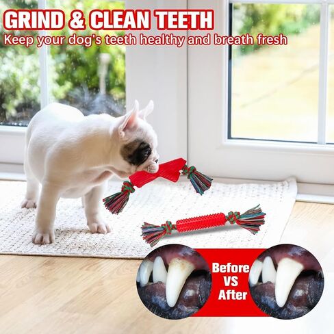 BINGPET 2 Pack Dog Rope Toy for Large and Medium Dogs,Heavy Duty Tug of War Dog Toy,100% Cotton Dog Chew Toys Dog Teething Toys,Nearly Indestructible Tough Rope Dog Toys for Aggressive Chewers in Saudi Arabia