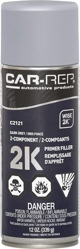 Car-Rep® 2K Epoxy Primer with Wise 2K Technology, Suitable for All Kinds of Metals, Carbon Fiber Substrates, Most Automotive Plastics, Black, 11oz Aerosol Can in Kuwait