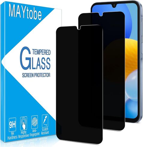 MAYtobe [2-Pack] Screen Protector Designed for Samsung Galaxy A15 5G Tempered Glass, Bubble Free, Anti Scratch, Easy to Install in Saudi Arabia